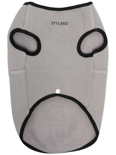 Shop Styland Logo Dog Jumper In Grey