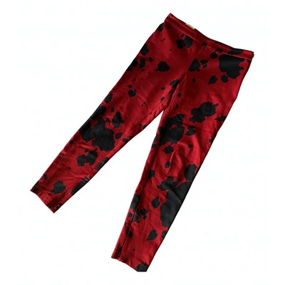 Pre-owned Moschino Red Trousers