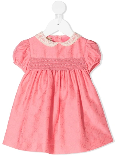 Gucci Dresses Pink White Orange Cotton ref.494754 - Joli Closet