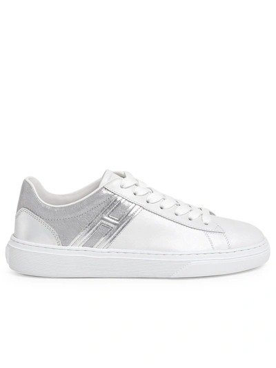 Shop Hogan White H365 Sneakers In Silver