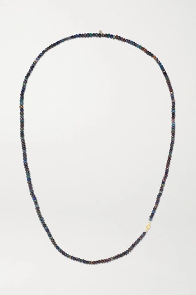 Shop Sydney Evan 14-karat Gold Opal Necklace