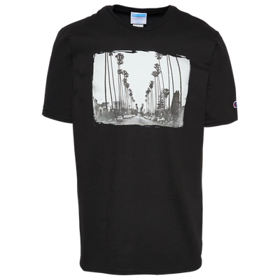Shop Champion Mens  La Palms Photo T-shirt In Black/grey