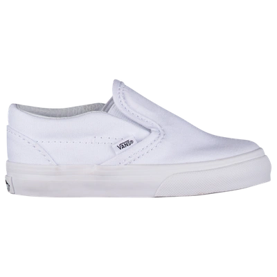 Shop Vans Boys  Classic Slip On In True White/white