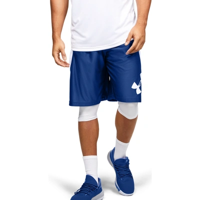 Shop Under Armour Mens  Perimeter Shorts In Royal/white