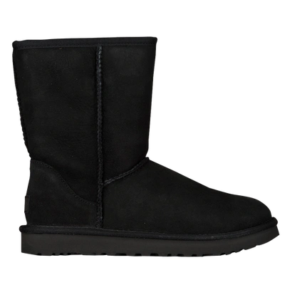 Ugg Logo Patch Mid-tube Boots In Black
