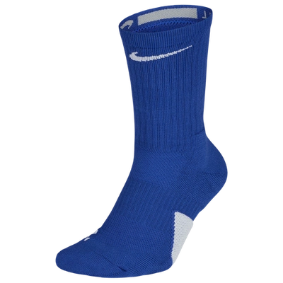 Shop Nike Elite Crew Socks Game Royal/white Size S