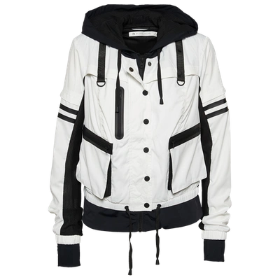 Shop Blanc Noir Womens  Bomber Jacket In White/black