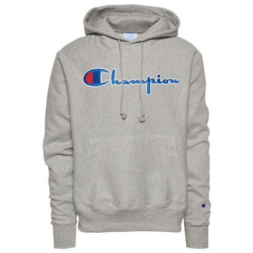 champion reverse weave script logo hoodie
