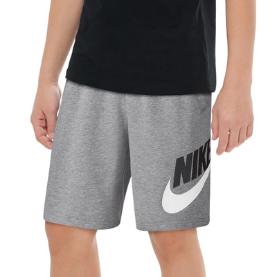 Shop Nike Boys  Nsw Club Shorts In Carbon Heather/smoke Grey