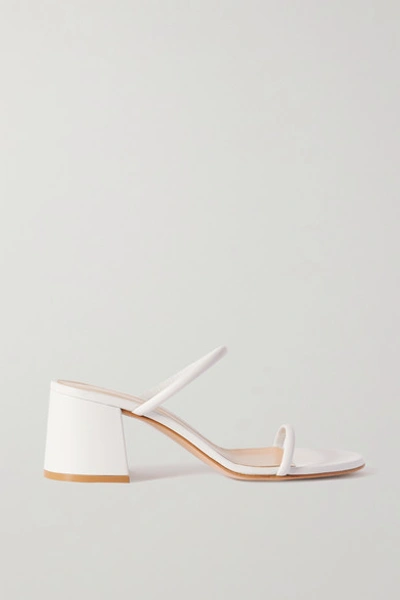 Shop Gianvito Rossi Byblos 60 Leather Mules In White
