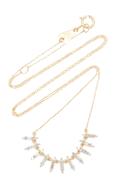 Shop Adina Reyter Women's Large Curve 14k Yellow Gold Diamond Necklace