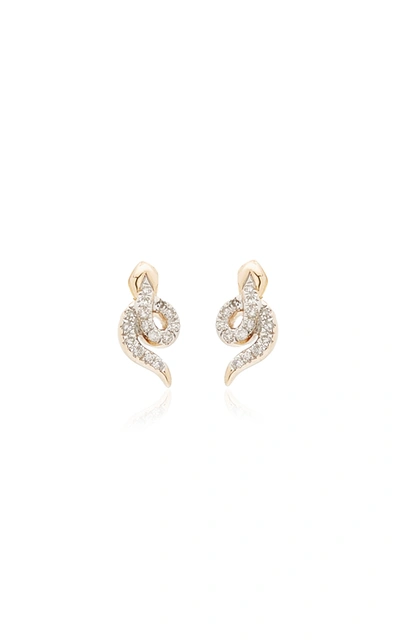 Shop Adina Reyter Women's Snake 14k Yellow Gold Diamond Earrings