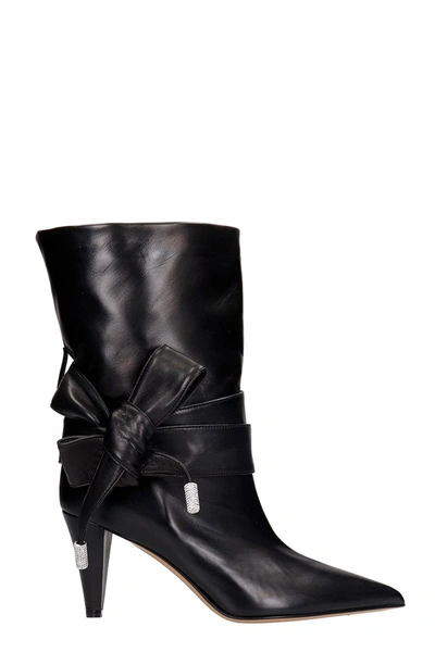 Shop Alexandre Vauthier High Heels Ankle Boots In Black Leather