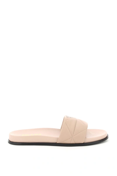 Shop Prada Mules In Quilted Nappa In Cipria (pink)