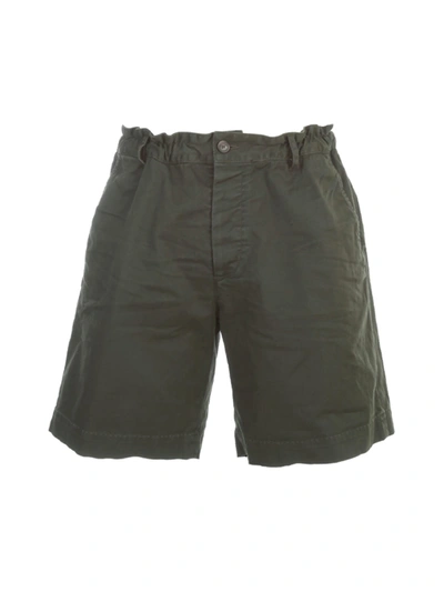 Shop Dsquared2 Washed Cotton Maxi Shorts In Military