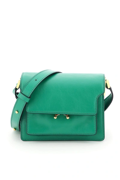 Shop Marni New Trunk Mini Shoulder Bag In Sea Green (green)