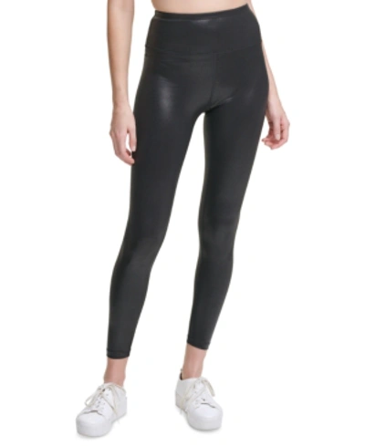 Shop Calvin Klein Performance Shine High-waist Leggings In Luster Black
