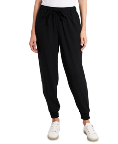 Shop 1.state Pull-on Crepe Jogger Pants In Rich Black