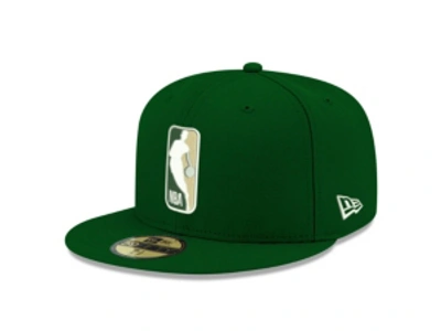 Shop New Era Milwaukee Bucks Logo Man Team Color 59fifty Cap In Green