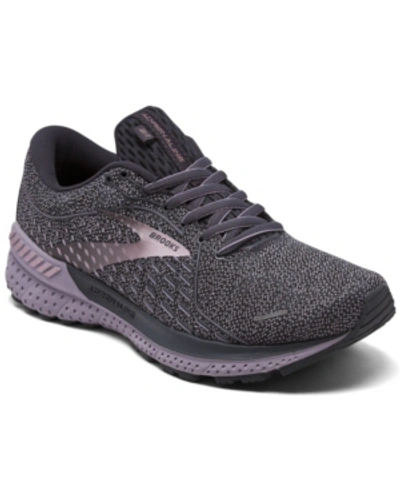Shop Brooks Women's Adrenaline Gts 21 Wide Width Running Sneakers From Finish Line In Ombre/lave
