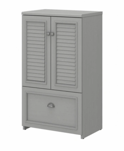 Shop Bush Furniture Fairview 2 Door Storage Cabinet With File Drawer In Silver