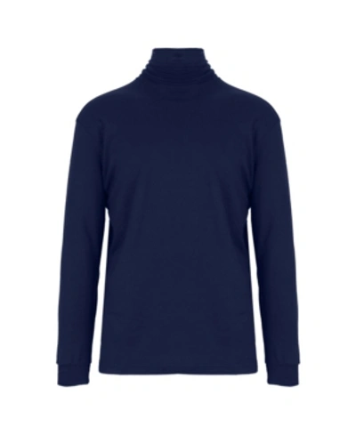 Galaxy By Harvic Men's Long Sleeve Turtle Neck Tee In Navy
