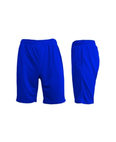 Shop Galaxy By Harvic Men's Moisture Wicking Performance Basic Mesh Shorts In Bright Blue