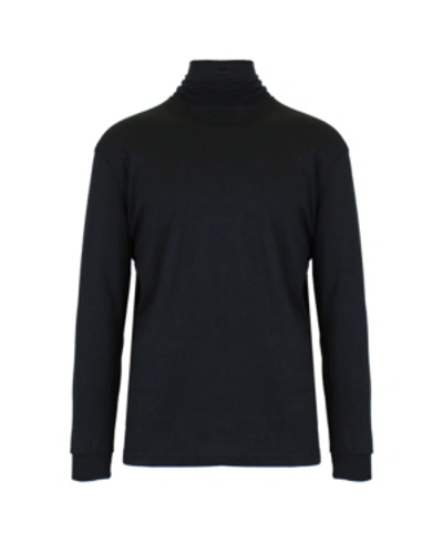 Shop Galaxy By Harvic Men's Long Sleeve Turtle Neck Tee In Black