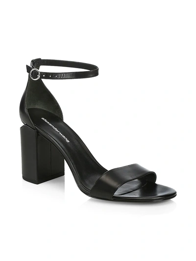 Shop Alexander Wang Women's Abby Ankle-strap Leather Sandals In Black
