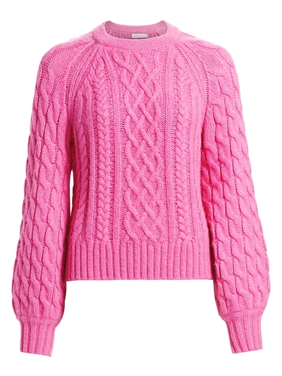 Shop A.l.c Mick Cable Knit Sweater In Bubblegum