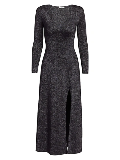 Shop A.l.c Serafina Knit Dress In Black Lavender