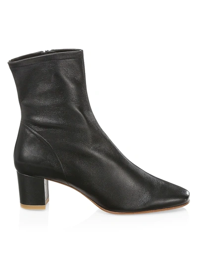 Shop By Far Women's Sofia Leather Ankle Boots In Black