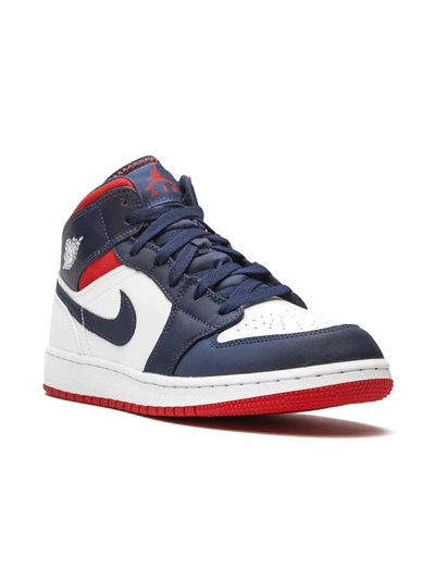 Nike Air Jordan 1 Mid Se Gs Sneakers In White