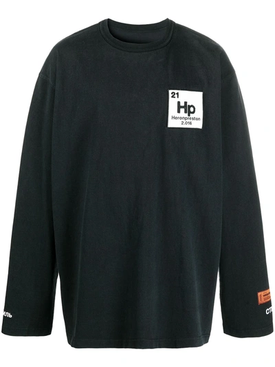 Shop Heron Preston Logo Patch Long-sleeve T-shirt In Black
