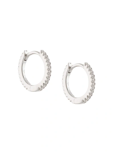 Shop Apm Monaco Croisette Hoop Earrings In Silver
