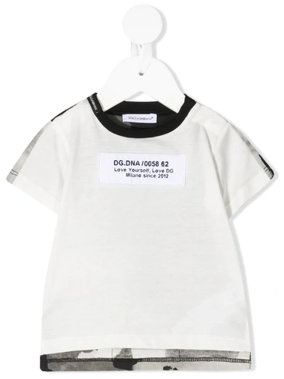 Shop Dolce & Gabbana Painted Camo T-shirt In White