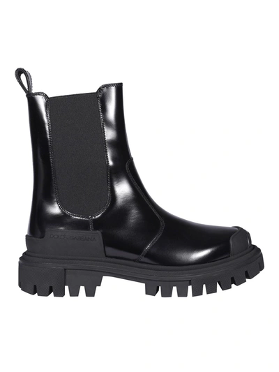 Shop Dolce & Gabbana Trkking Chelsea Boots In Black