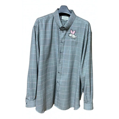 Pre-owned Gucci Grey Wool Shirts