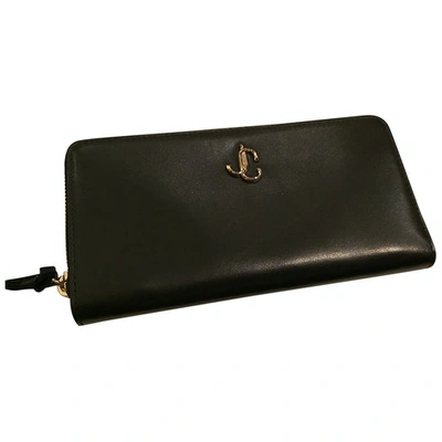 Pre-owned Jimmy Choo Black Leather Wallet