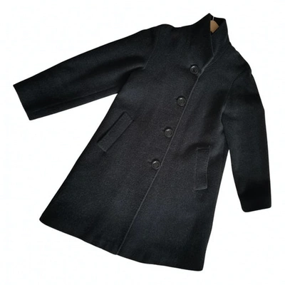 Pre-owned Cinzia Rocca Anthracite Wool Coat
