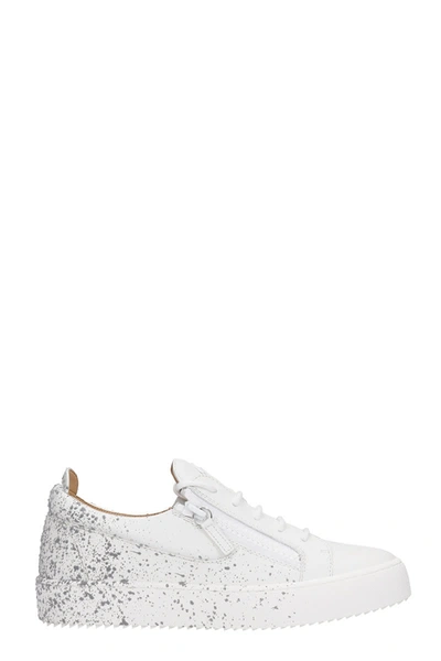Shop Giuseppe Zanotti Frankie Sneakers In White Leather