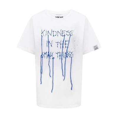 Shop Golden Goose White Cotton T-shirt In Bianco