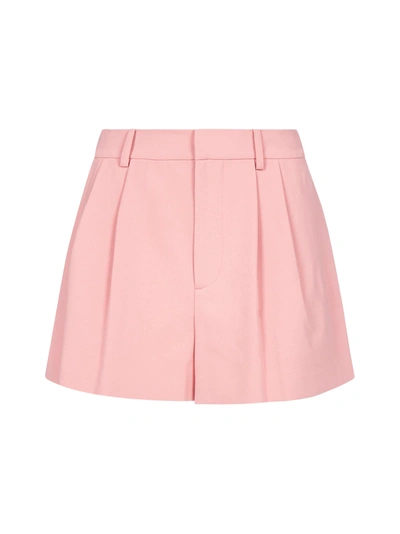 Shop Alice And Olivia Cony Cotton Shorts In Rose