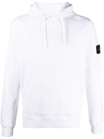 Shop Stone Island Patch-embellished Hoodie In White
