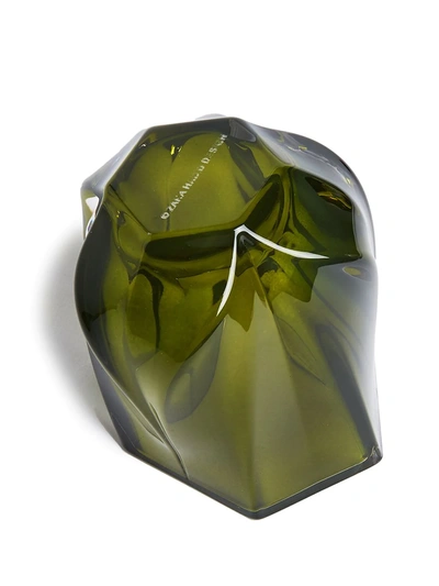 Shop Zaha Hadid Design Shimmer Tealight Holder (10cm) In Green