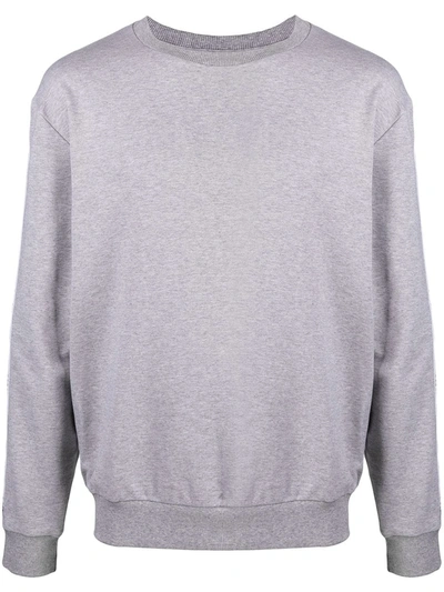 Shop Moschino Logo-tape Lounge Sweatshirt In Grey