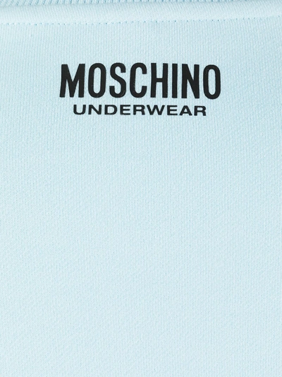 Shop Moschino Logo-tape Lounge Sweatshirt In Blue