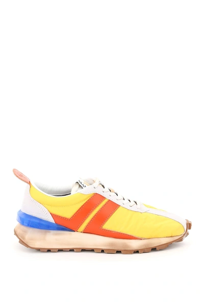 Shop Lanvin Bumper Sneakers In Yellow Red (yellow)