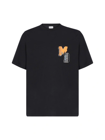 Shop Marcelo Burlon County Of Milan Mb Logo Oversized Cotton T-shirt In Black Orange