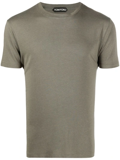 Shop Tom Ford Round Neck T-shirt In Green